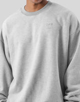 One Point Oversize Crew Neck Sweat - Grey