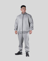 Back Emblem Oversize Track Jacket - Grey