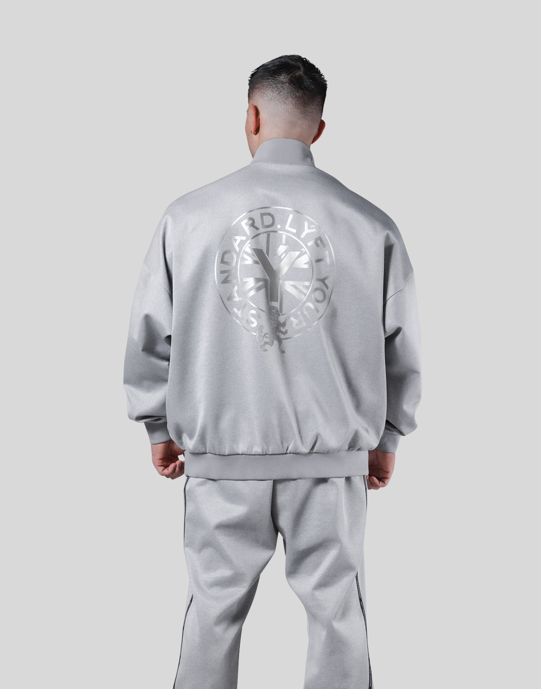 Back Emblem Oversize Track Jacket - Grey – LÝFT
