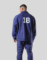 18 Logo Sweat Polo Shirt - Navy