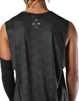 Multi Pattern Stretch Loose Fit Tanktop - Black