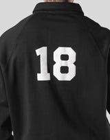 18 Logo Sweat Polo Shirt - Black