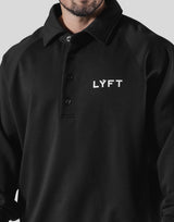 18 Logo Sweat Polo Shirt - Black