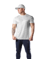 Multi Pattern Stretch T-Shirt - White