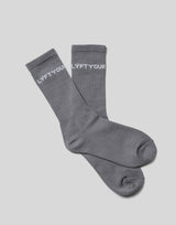 Message Middle Socks - Grey