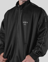 Back Emblem Oversize Track Jacket - Black