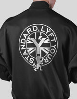 Back Emblem Oversize Track Jacket - Black