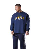 Vintage London Logo Long T-Shirt - Navy