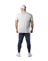 Multi Pattern Stretch T-Shirt - White