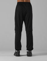 Stretch Nylon Straight Long Pants - Black