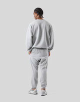 One Point Oversize Crew Neck Sweat - Grey