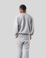 One Point Oversize Crew Neck Sweat - Grey