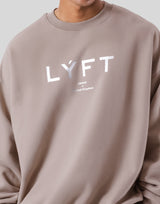 LÝFT Oversize Crew Neck Sweat - Beige
