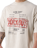 Leg Day Vintage Extra Big T-Shirt - Ivory