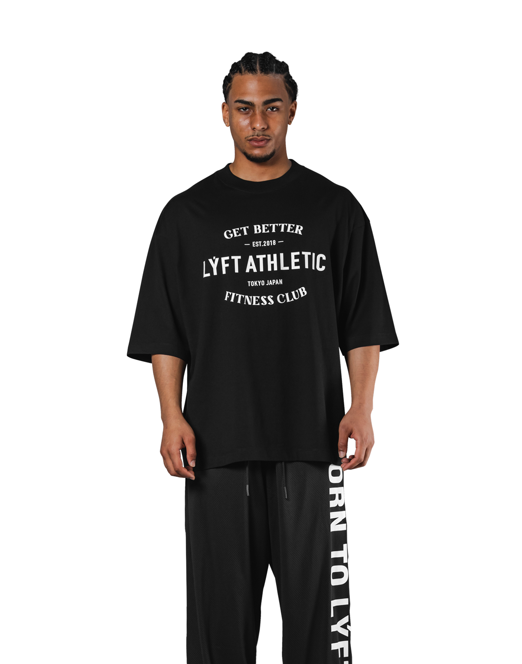 LÝFT Athletic Logo Extra Big T-Shirt - Black