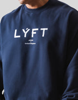 LÝFT Oversize Crew Neck Sweat - Navy