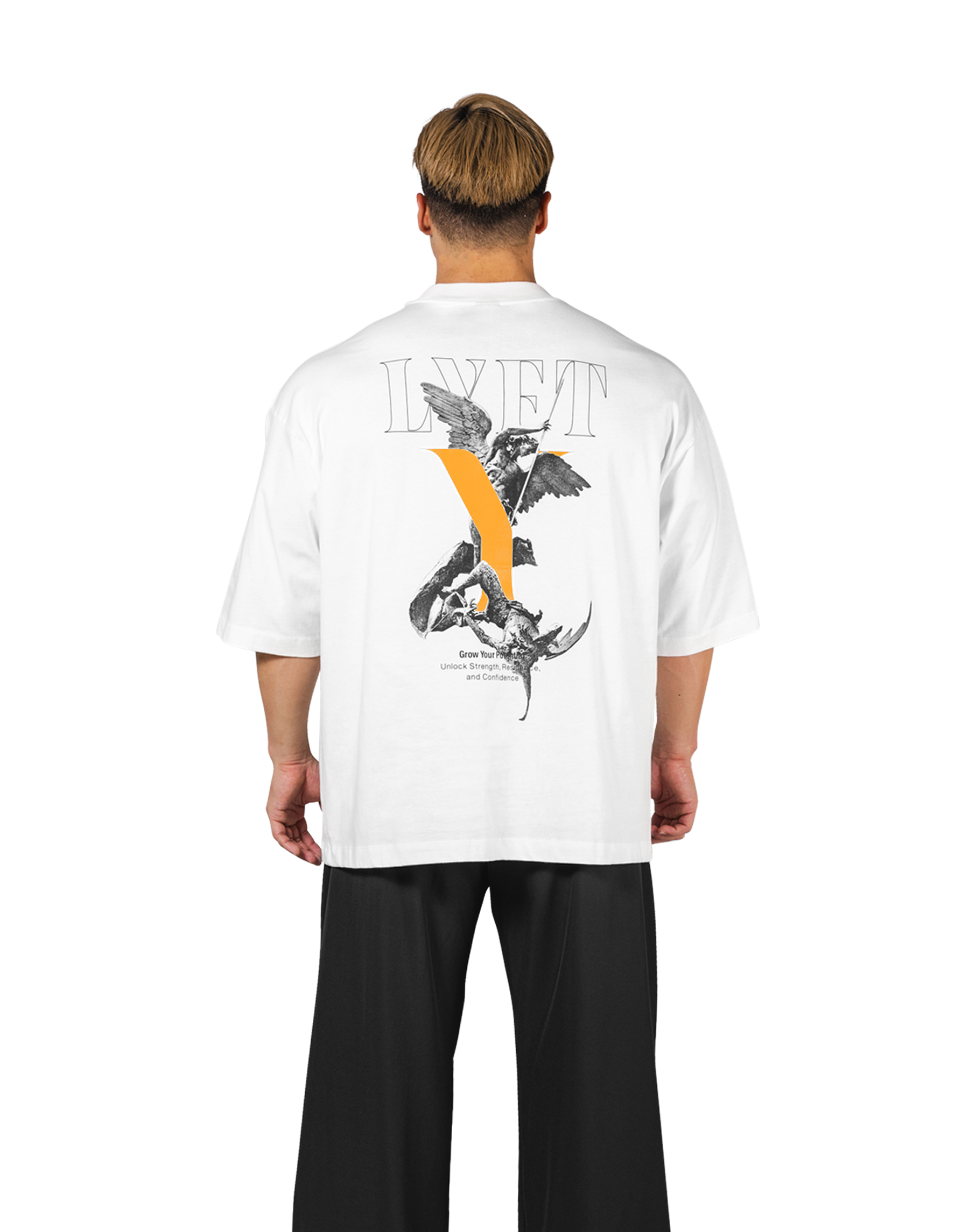 Statue Y Extra Big T-Shirt - White – LÝFT