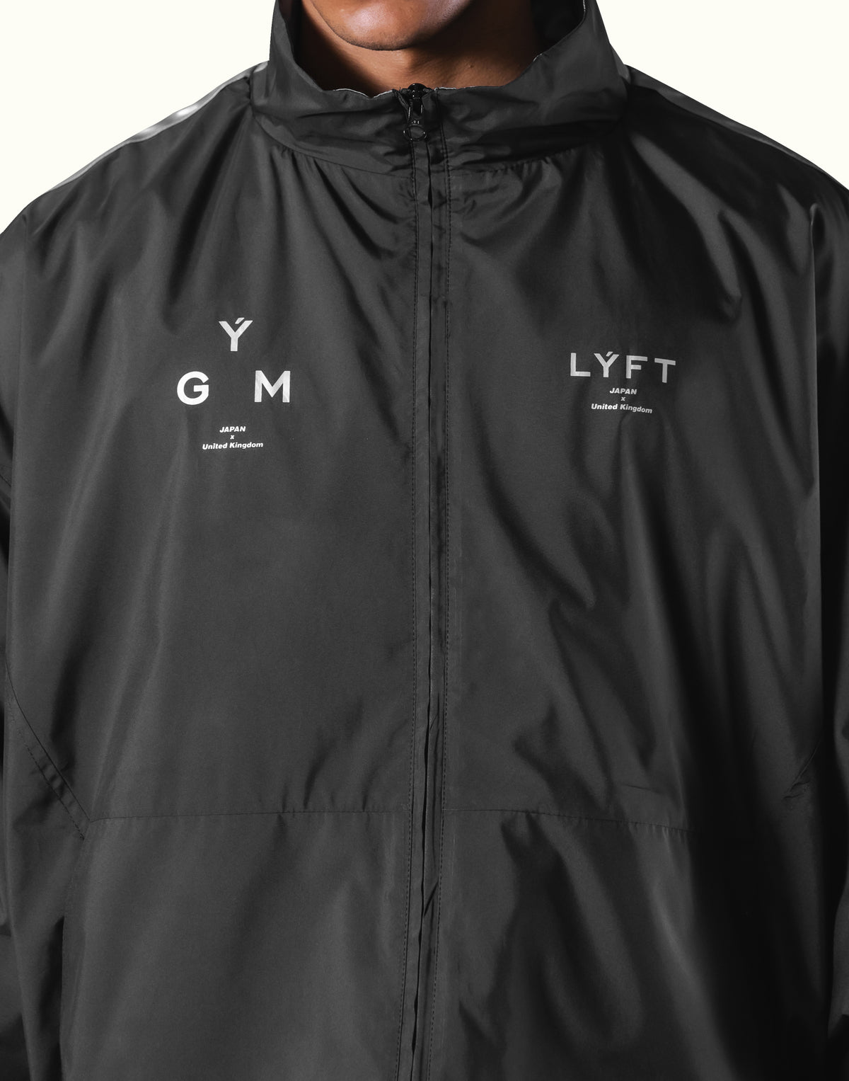 Silver Line Tech Zip Jacket - Black