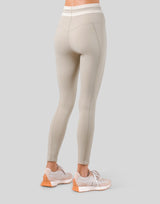 Stripe High Rise Leggings - Beige