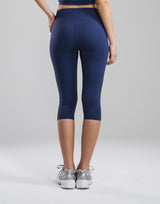 LÝFT Logo Capri Leggings - Navy