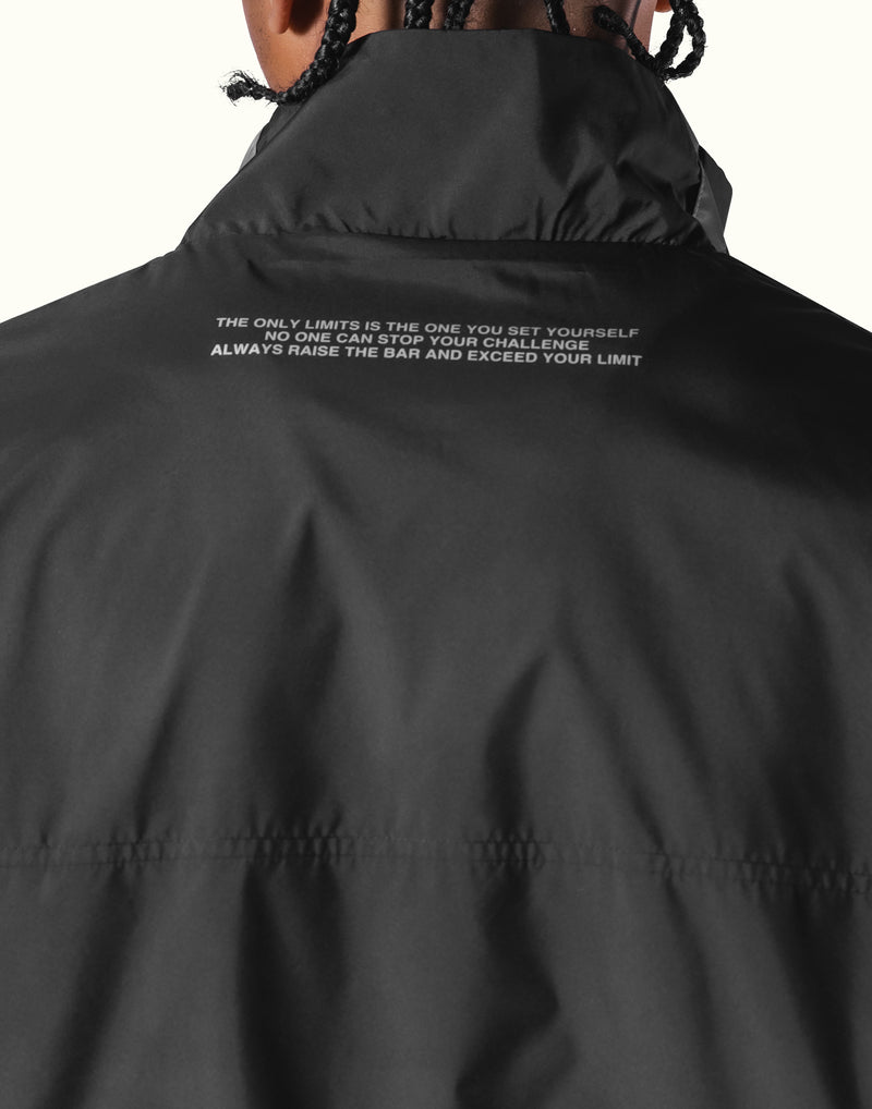 Silver Line Tech Zip Jacket - Black