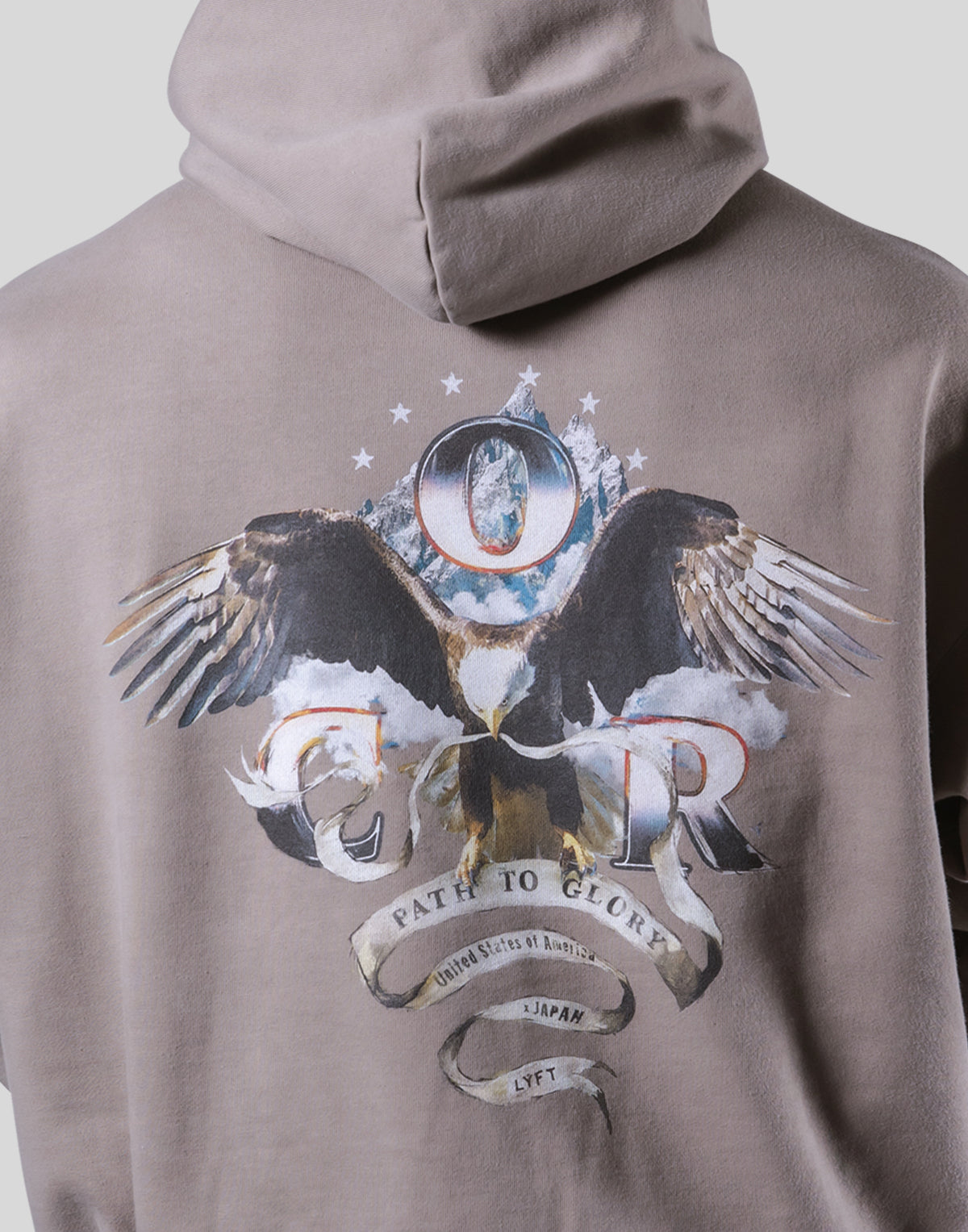 LÝFT × COR Limited Graphic Sweat Hoodie - Beige