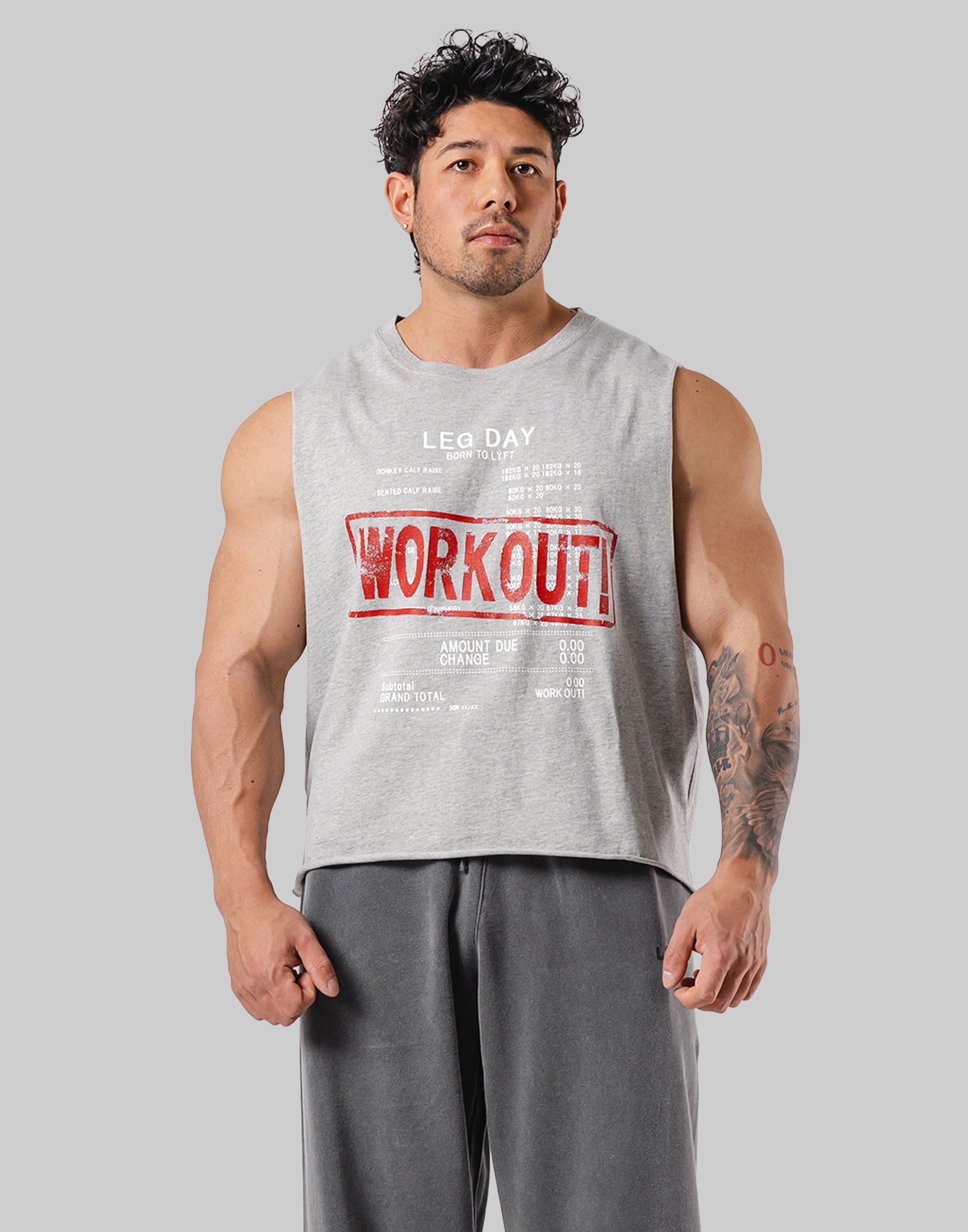 Leg Day Vintage Box Tanktop - Grey – LÝFT