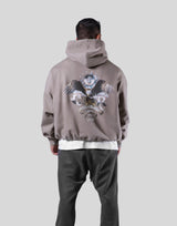 LÝFT × COR Limited Graphic Sweat Hoodie - Beige