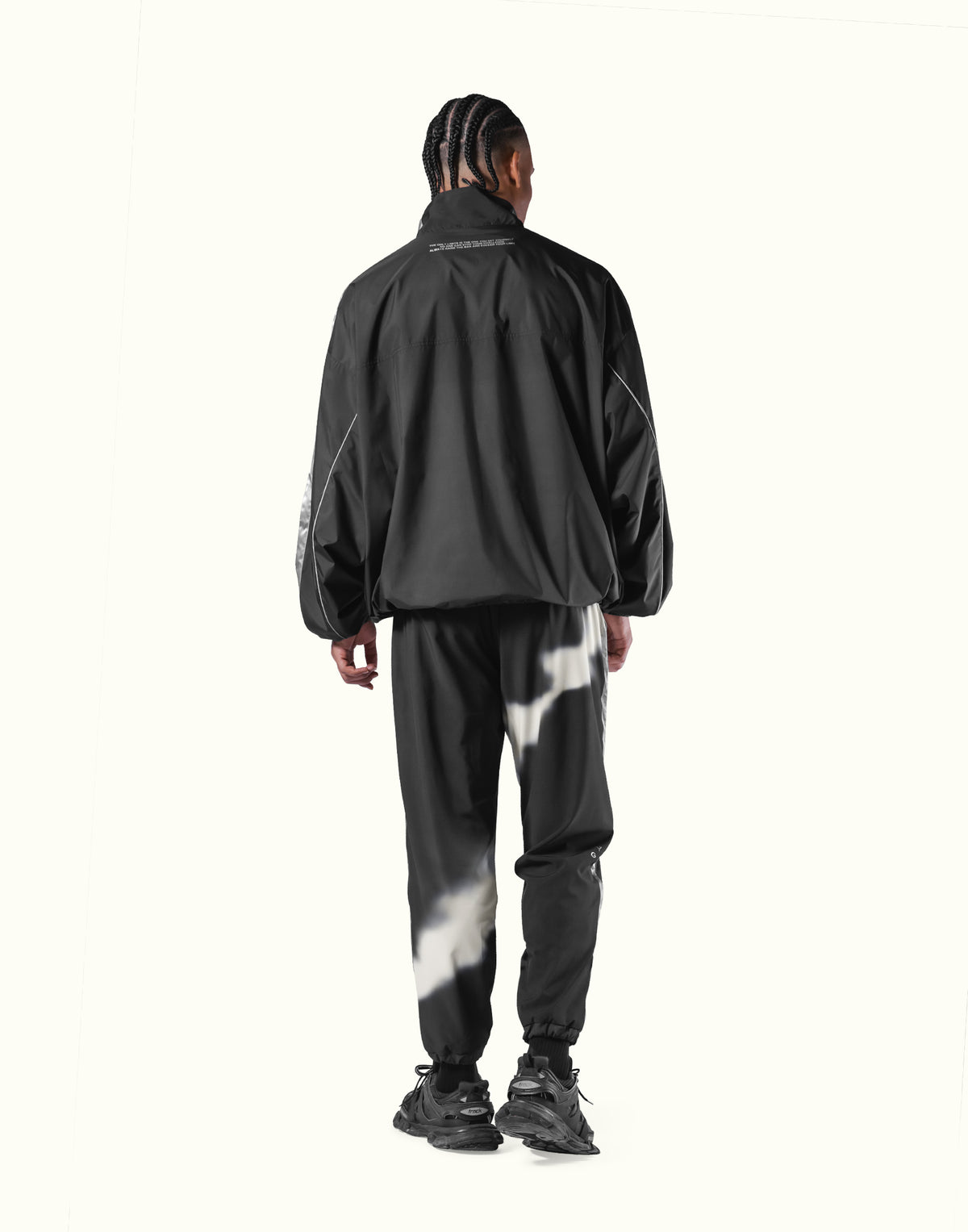 Silver Line Tech Zip Jacket - Black