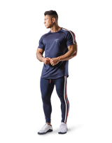 Slim Fit 2 Line T-Shirt 2 - Navy