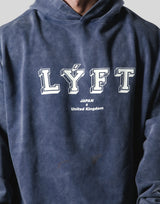College Logo Vintage Sweat Hoodie - Navy