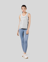 Piping No Sleeve Shirt - Grey