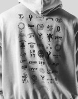 Heritage Logo Oversize Sweat Hoodie - Grey