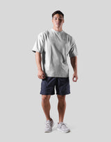 One Point Logo Stretch Big T-Shirt - Grey