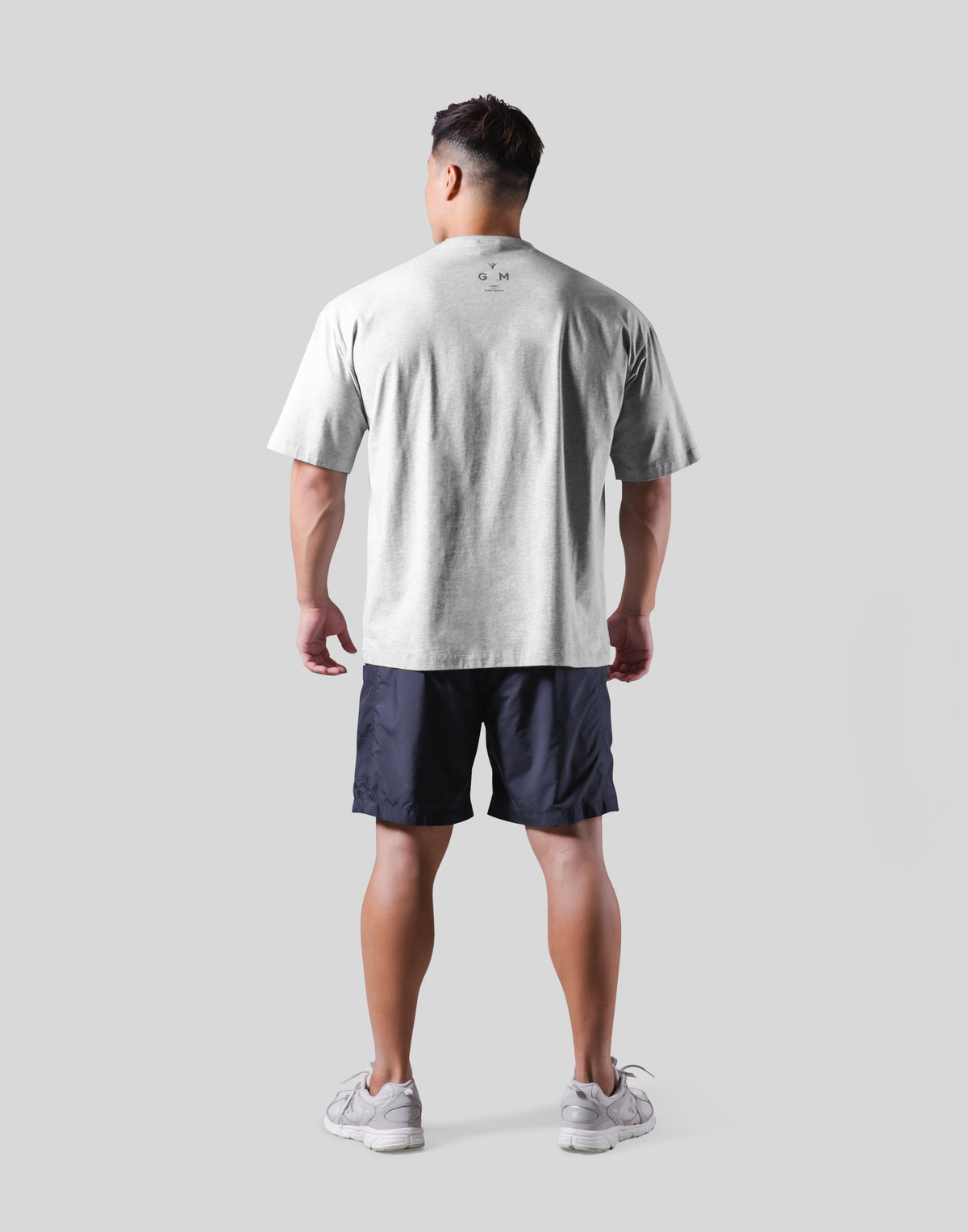 One Point Logo Stretch Big T-Shirt - Grey