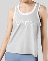 Piping No Sleeve Shirt - Grey