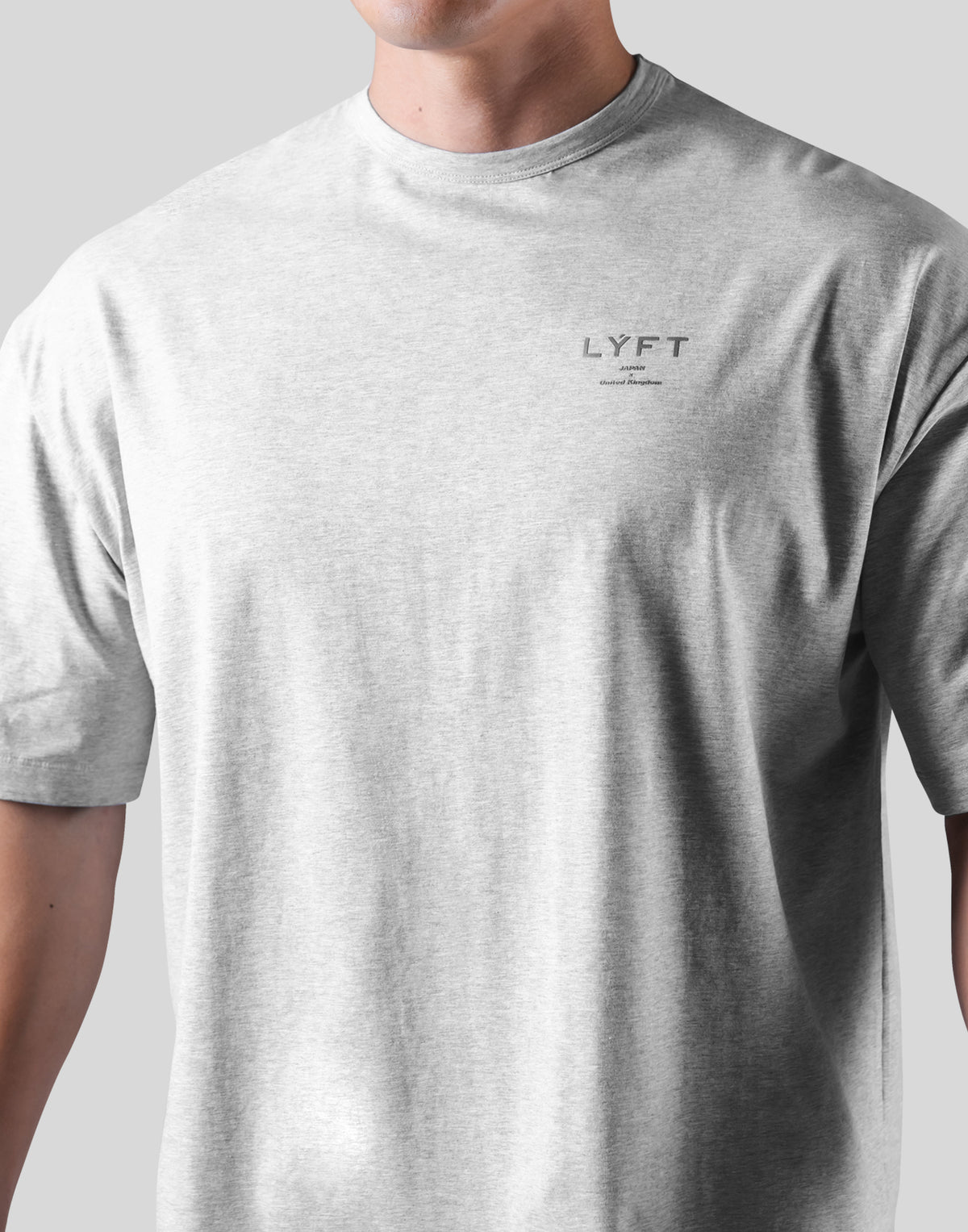 One Point Logo Stretch Big T-Shirt - Grey