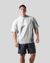 One Point Logo Stretch Big T-Shirt - Grey