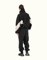 Loose Fit Zip Up Sweat Jacket 2 - Black