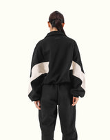 Loose Fit Zip Up Sweat Jacket 2 - Black