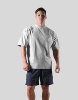 One Point Logo Stretch Big T-Shirt - Grey