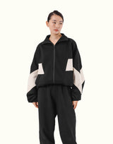 Loose Fit Zip Up Sweat Jacket 2 - Black