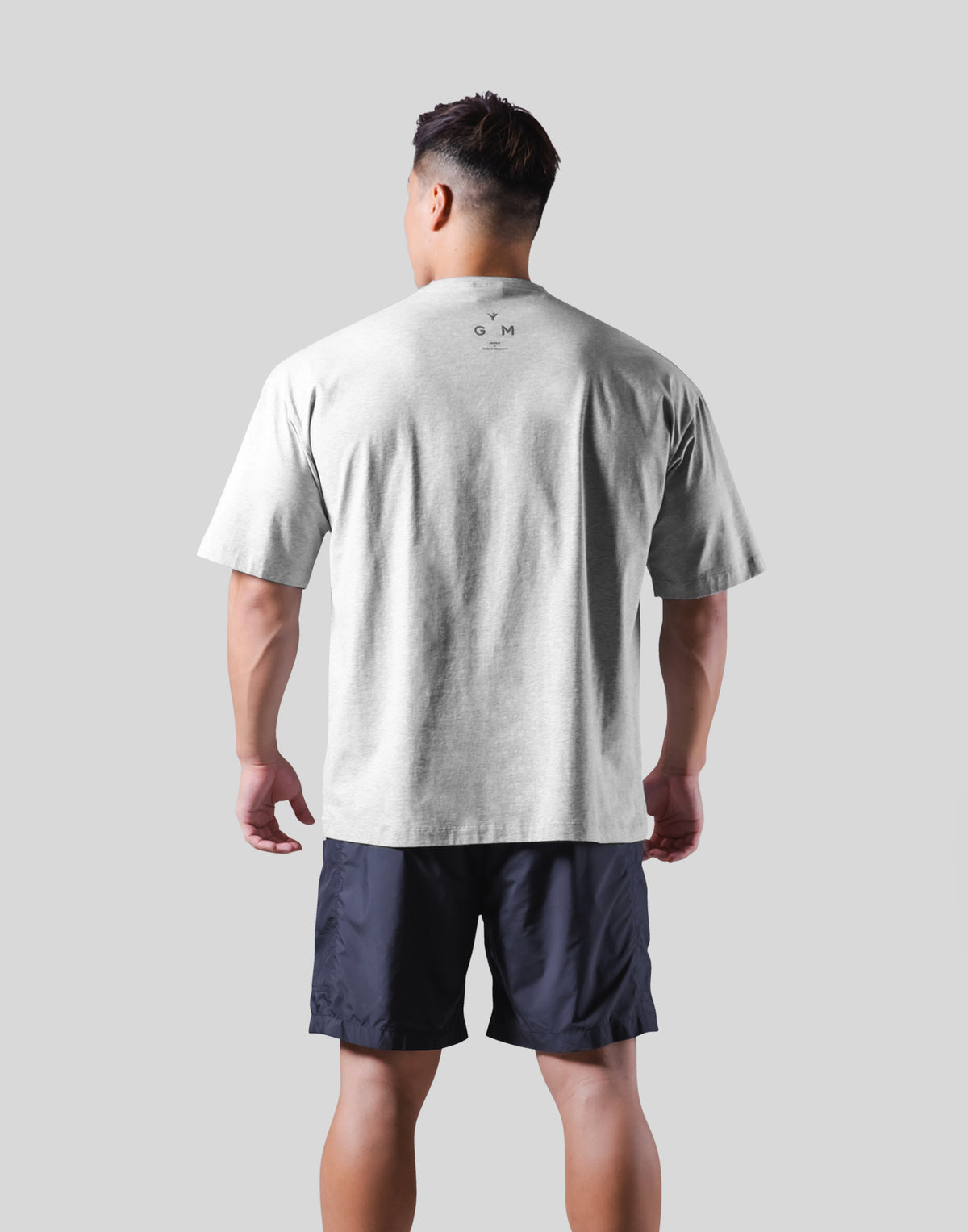 One Point Logo Stretch Big T-Shirt - Grey