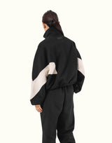 Loose Fit Zip Up Sweat Jacket 2 - Black