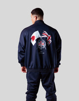 New Flag Oversize Track Jacket - Navy
