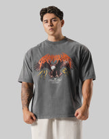Eagle Graphic Vintage Big T-Shirt - D.Grey