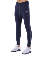 Logo Line Stretch Pants - Navy