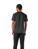 Multi Pattern Stretch T-Shirt - Black