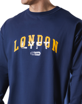 Vintage London Logo Long T-Shirt - Navy