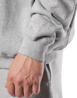 Stand Collar Zip-Up Oversize Sweat Jacket - Grey